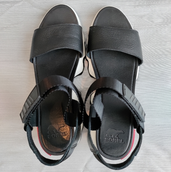 SOREL Women's size 9.5 Kinetic Wedge platform sandals - Picture 5 of 14